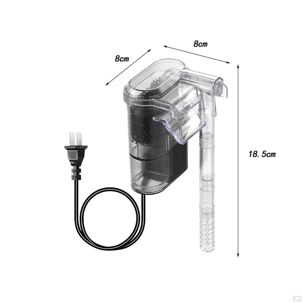 Aquarium Hang on Filter Power Waterfall for Freshwater Saltwater Tank plug