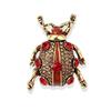 Vintage Rhinestone Ladybug Brooch Crystal Insect Beetle Brooch Pin Women Fashion Jewelry Accessory