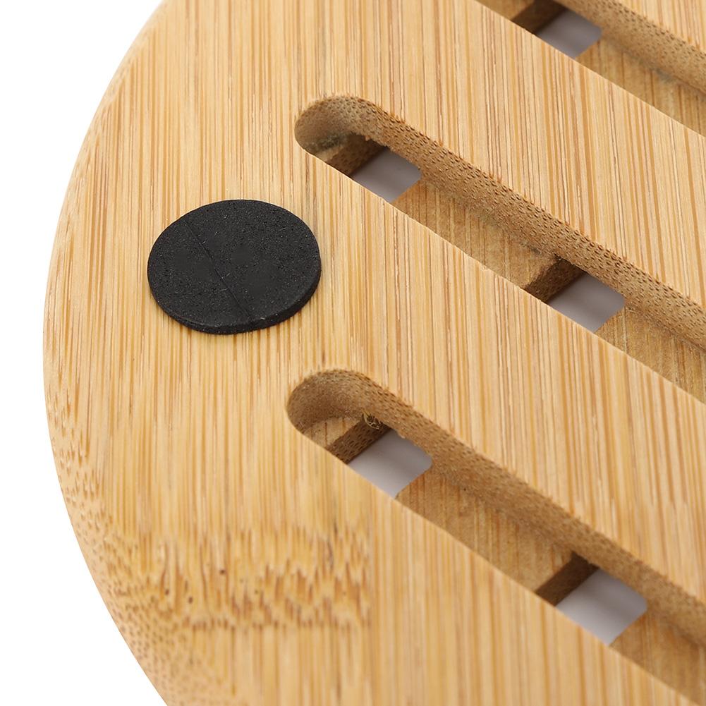 4Pcs Bamboo Table Mat Anti-Scald Non-Slip Bowl Cup Heat Insulation Pad for Home Kitchen Use( Shape )