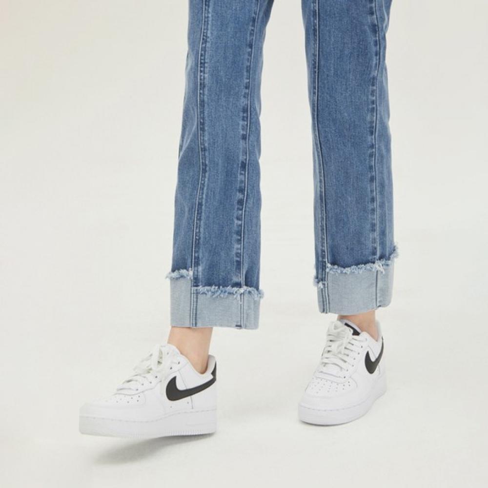 Pantaloni din denim cu croială turn-up Benetton Balance Badp14311 în