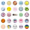 50 Trendy Smiley Face Stickers: Waterproof Cartoon Designs for Suitcases, Scooters, Computers, Tablets, and Water Cups