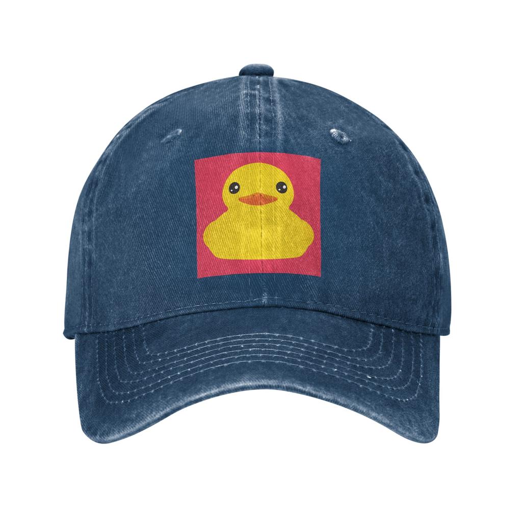Yellow Classic Rubber Duck Washed Denim Cap Casual Baseball Caps Adjustable Hat Summer Unisex Baseball Hats