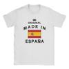 Spain Spanish Map T Shirt Summer Trendy Cool TShirts Men Cotton Crew Neck Oversized Clothing Short Sleeves Vintage Tshirt
