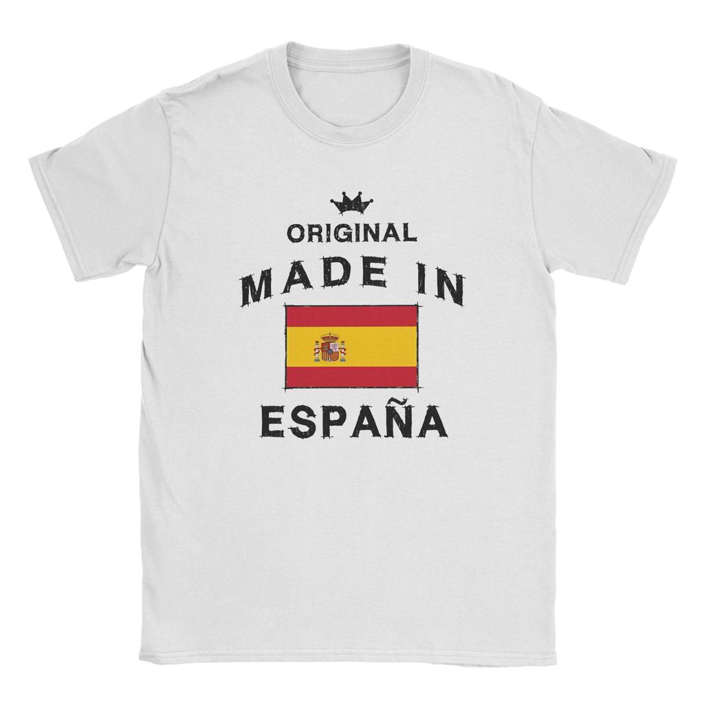 Spain Spanish Map T Shirt Summer Trendy Cool TShirts Men Cotton Crew Neck Oversized Clothing Short Sleeves Vintage Tshirt