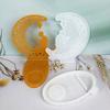 Eid Theme Tealight Holder Molds with Base, Moon Shape Candlestick Molds for DIY CraftCandle Holder Tealight Holder