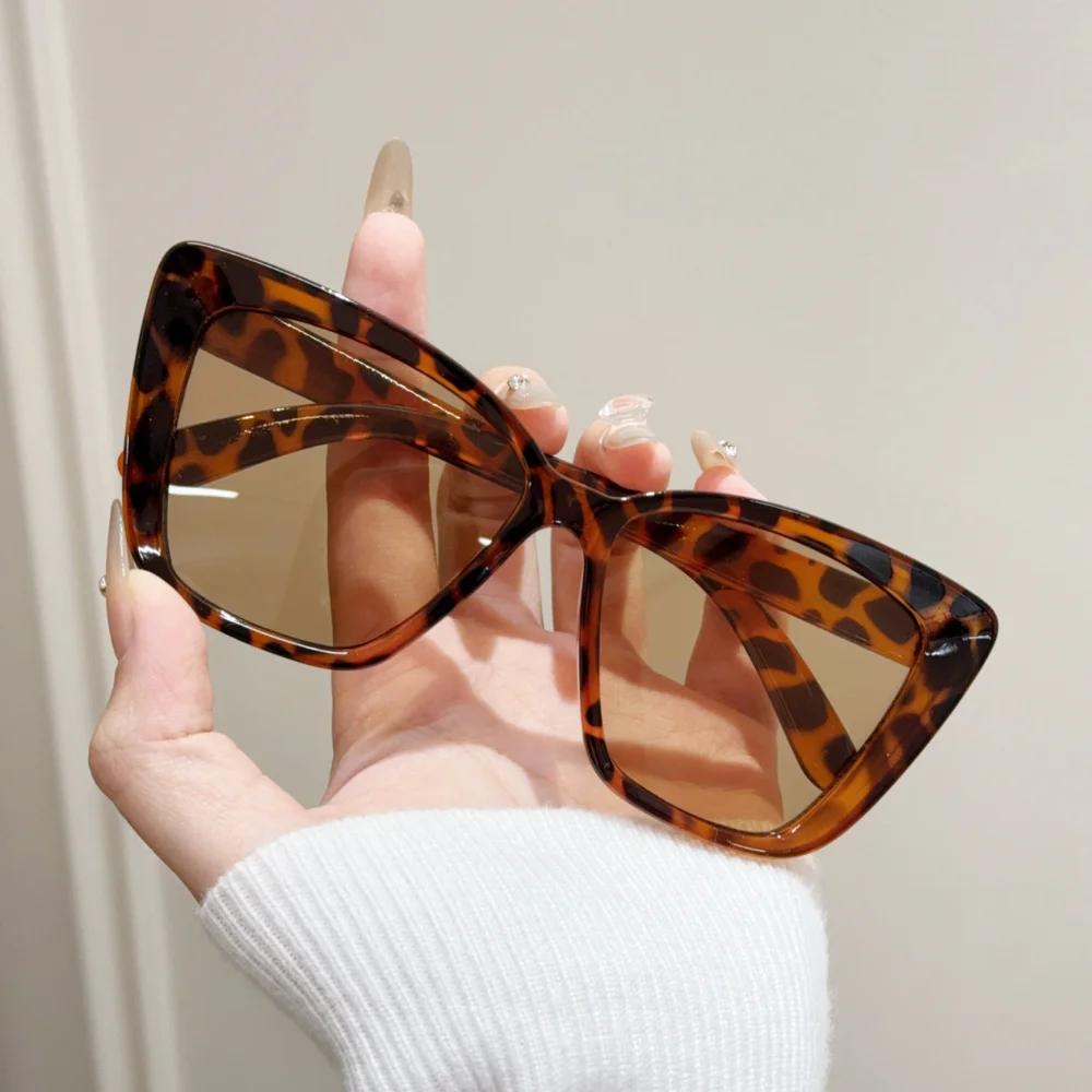 Vintage Cat Eye Sunglasses Women Luxury Brand Fashion Oversized Sun Glasses Female Retro Leopard Cateye Eyewear UV400 Shades