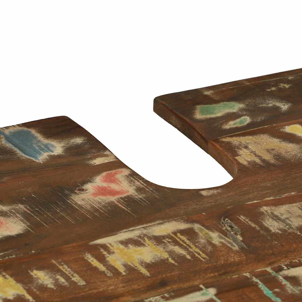 Bathroom Furniture Set with Shelf 4 pcs Multicolored Solid Reclaimed Wood