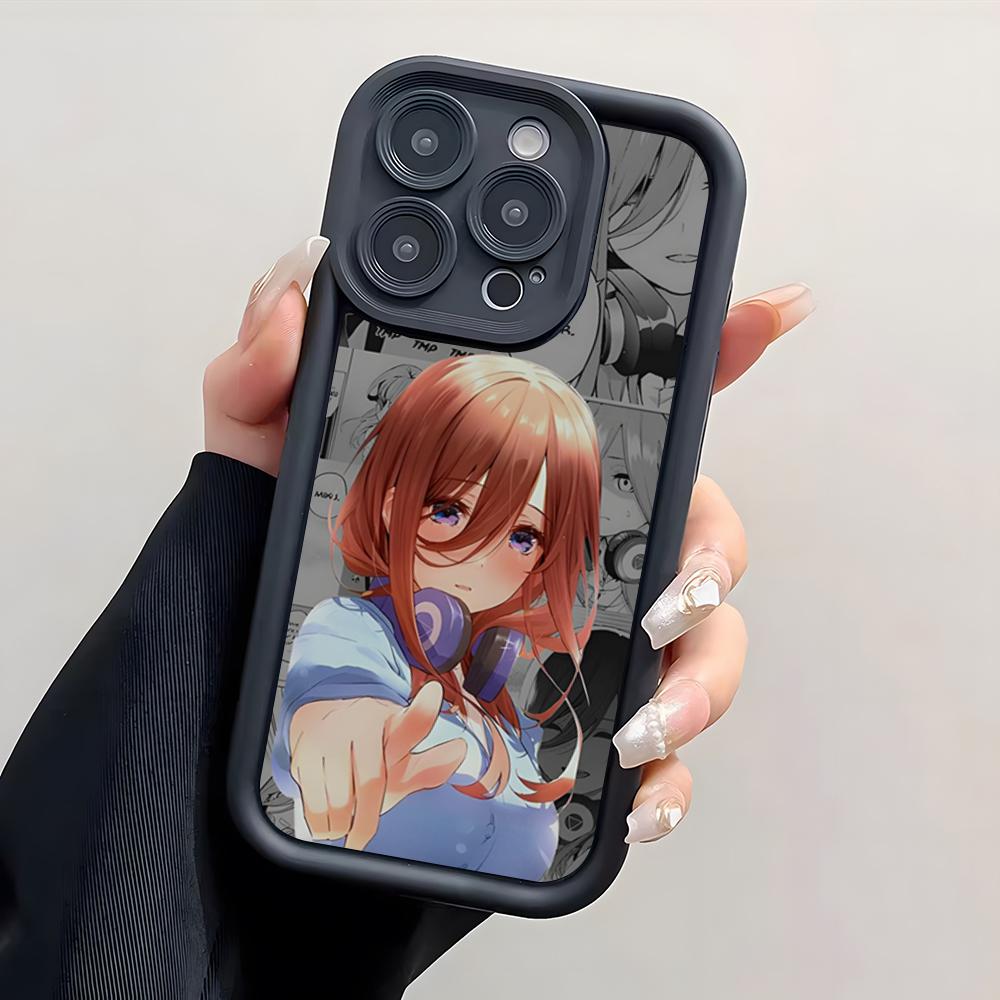 Anime Nakano Miku Phone Case For IPhone 17 Pro Max 15 Pro 16 14 Plus 12 13 Mini 11 Pro Shockproof Cover