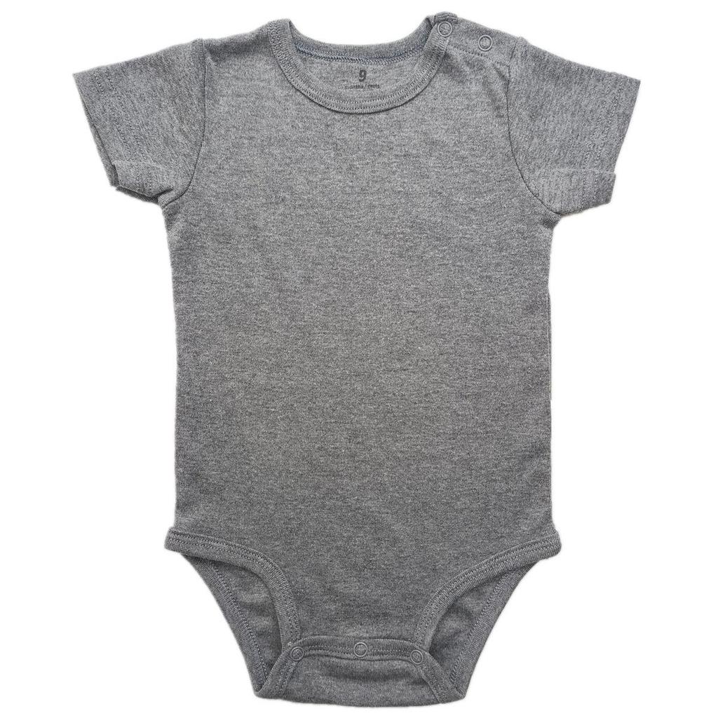 Baby Shoulder Snap Ribbed Cotton Bodysuit - Short Sleeve One-Piece Romper for Boys & Toddlers