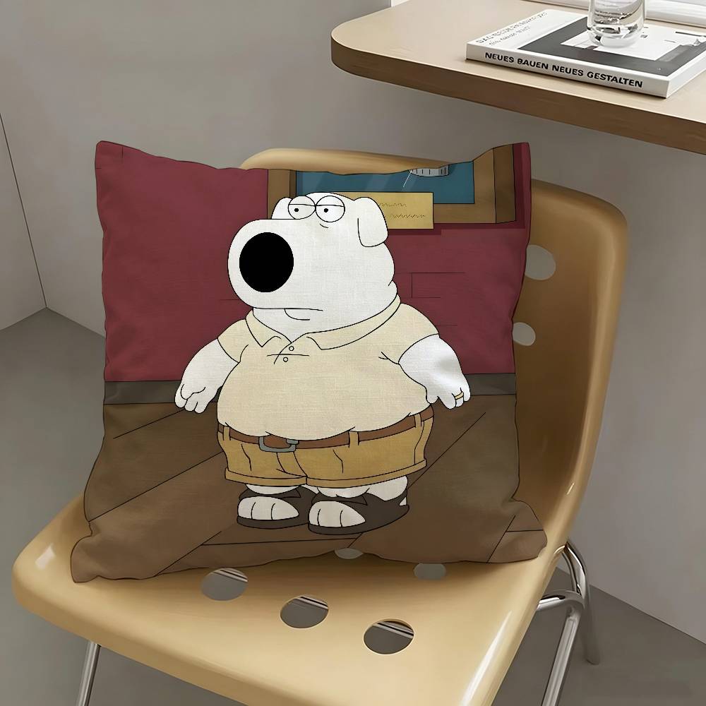 1pc Cartoon Dog F-Family Guy Pillow Case Fashion Square Pillowcase Bedroom Sofa Room Ins Decoration Leisure