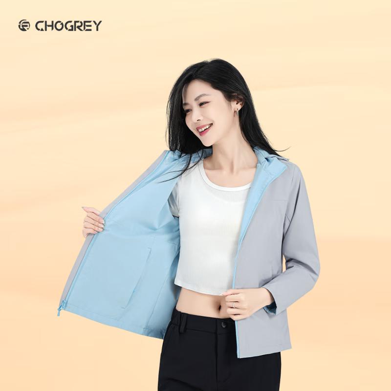 QIAOGERUI Unisex Reversible Windbreaker 236158
