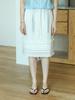 Kelly Donahue Seersucker String Frill Skirt_White