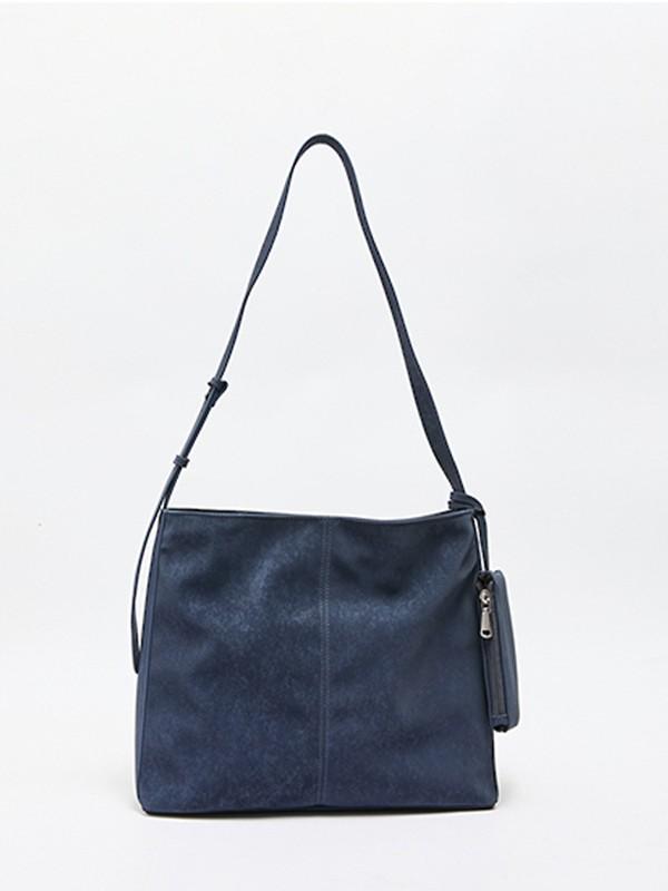 

Модная сумка-тоут большой вместимости для весны и лета. Трендовая сумка на плечо для поездок на работу. темно-синий