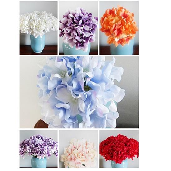 

Свадебный искусственный шелк гортензии букет цветов домашний декор партии красный