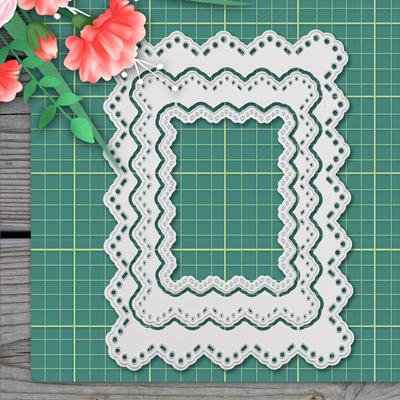 Základní rám z krajkové vrstvy Kovové vyřezávací raznice pro kutily Scrapbooking Vyřezávací raznice Papírové karty Reliéfní dekorativní řemeslné vysekávání