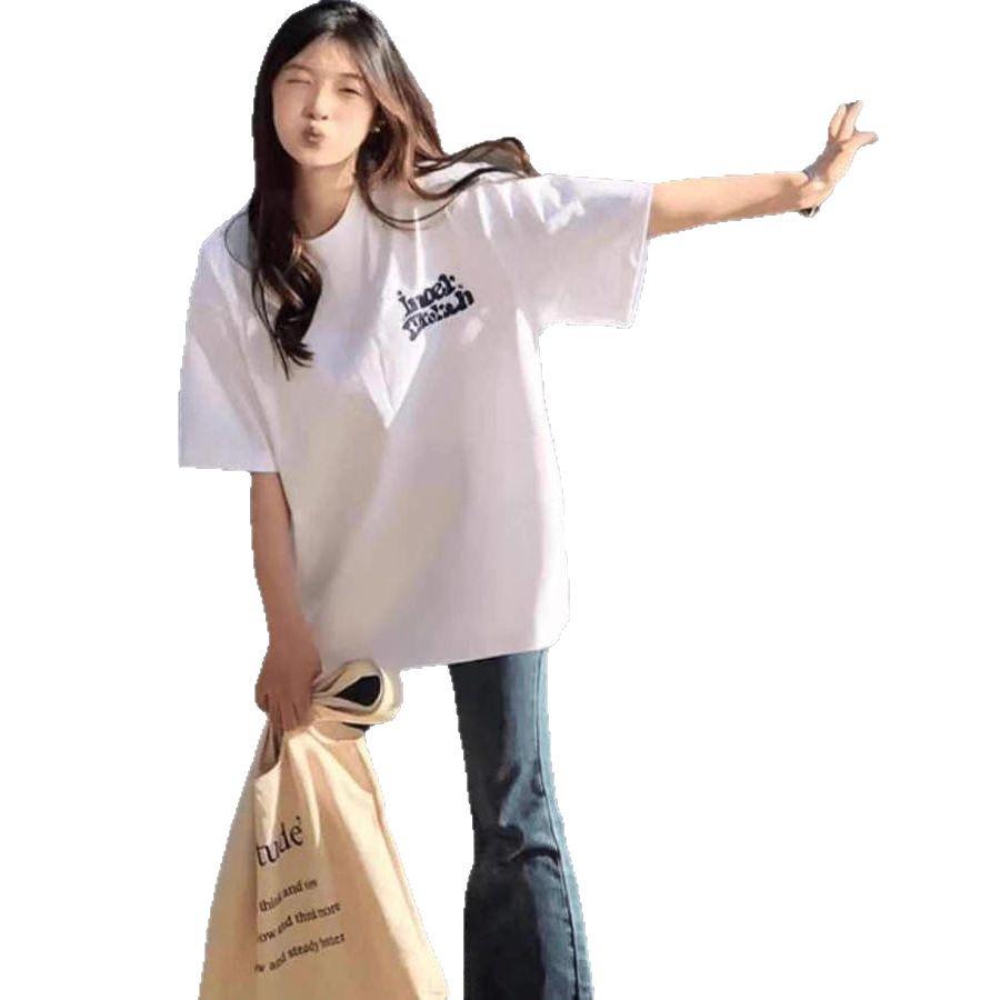 Plus Size Retro Short-Sleeve T-Shirt for Women - Trendy, Loose, High Street Style