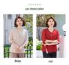 Elegant Chiffon Seven-Sleeve Top for Mom - Dignified & Stylish Summer Wear for Middle-Aged & Elderly Women