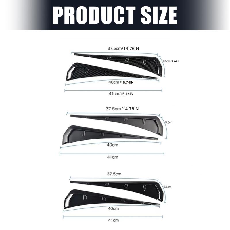 Anti-Collision Vehicle Body Spoiler Trim with Defined Profile and Adhesive-Backed Installation Without Body Drilling