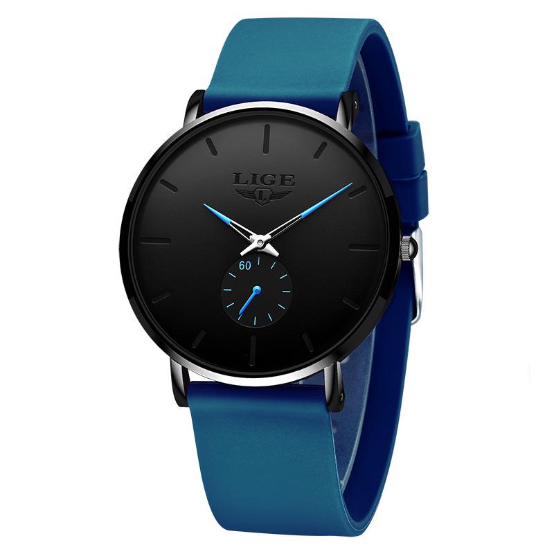 LIGE 2022 Men's and Unisex Simple Waterproof Quartz Watch