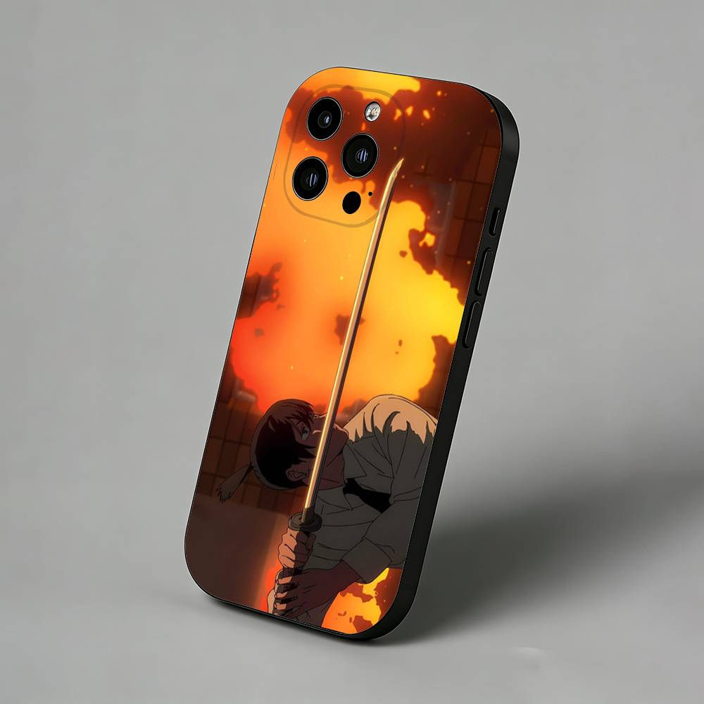 

Аниме Чехол-цепочка для телефона Chainsaw Man для iPhone 17 Air 16 Pro Max 16e 15 Plus 14 13 Mini 12 11 Задняя крышка iPhone16promax