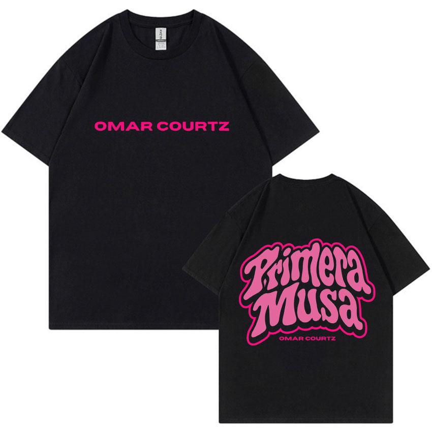Fashion Omar Courtz Primera Musa 2026 Album Comfortable Tshirt for Unisex Women Hiphop Casual Pure Cotton Tshirt