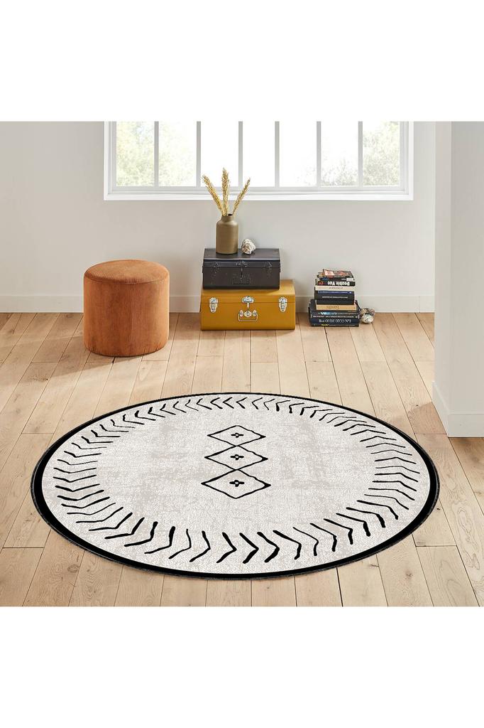 Rovigo Home Washable Round Printed Carpet RHM7000
