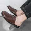 Designer New Men's Metal Button Half Slippers Driving Shoes Casual Pu Leather Mules Moccasins Breathable Loafers Zapatos Hombre