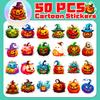 50 Halloween Pumpkin Graffiti Stickers Halloween Thriller Theme Stickers Cartoon Festival Stickers