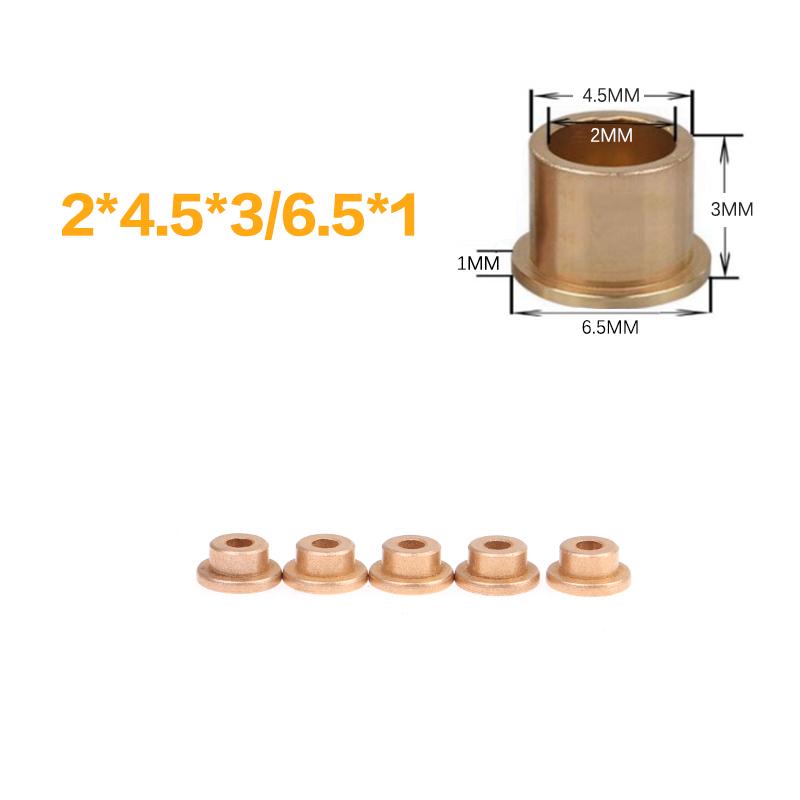 5 bucăți cu flanșă rulment auto-lubrifiant pulbere metalurgie ulei cupru bucșă de ghidare manșon cu flanșă în trepte
