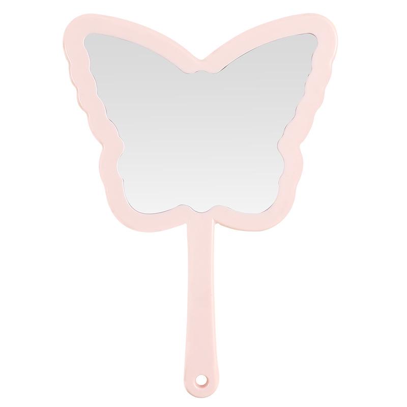 Espelho de Maquiagem Portátil HD de Mão Borboleta para Meninas
