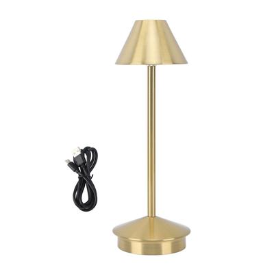 Cordless Table Lamp Modern Style Iron Art 3 Color Stepless Dimming Portable LED Desk Lamp with