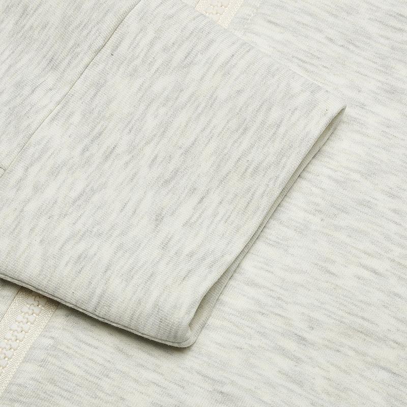 Fila Milano Series Warm Comfortable Knitted Hooded Jacket Women Jackets Light-Khaki Flower-Gray F11W515501FLK