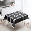 Checkered Tablecloth Black and White Plaid  Anti-Stain Waterproof Rectangular Kitchen Table Home Decoration