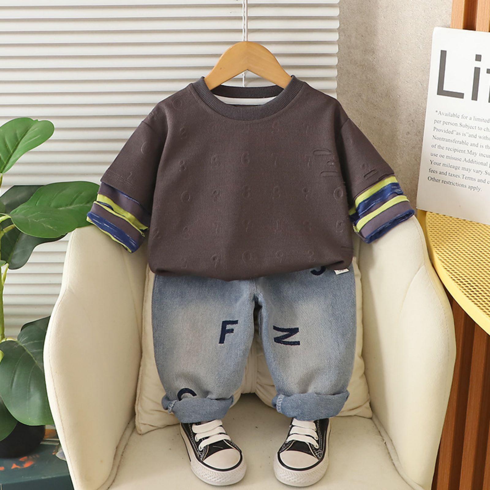 

Детский повседневный комплект с длинным рукавом, удобные наряды для повседневной носки 110