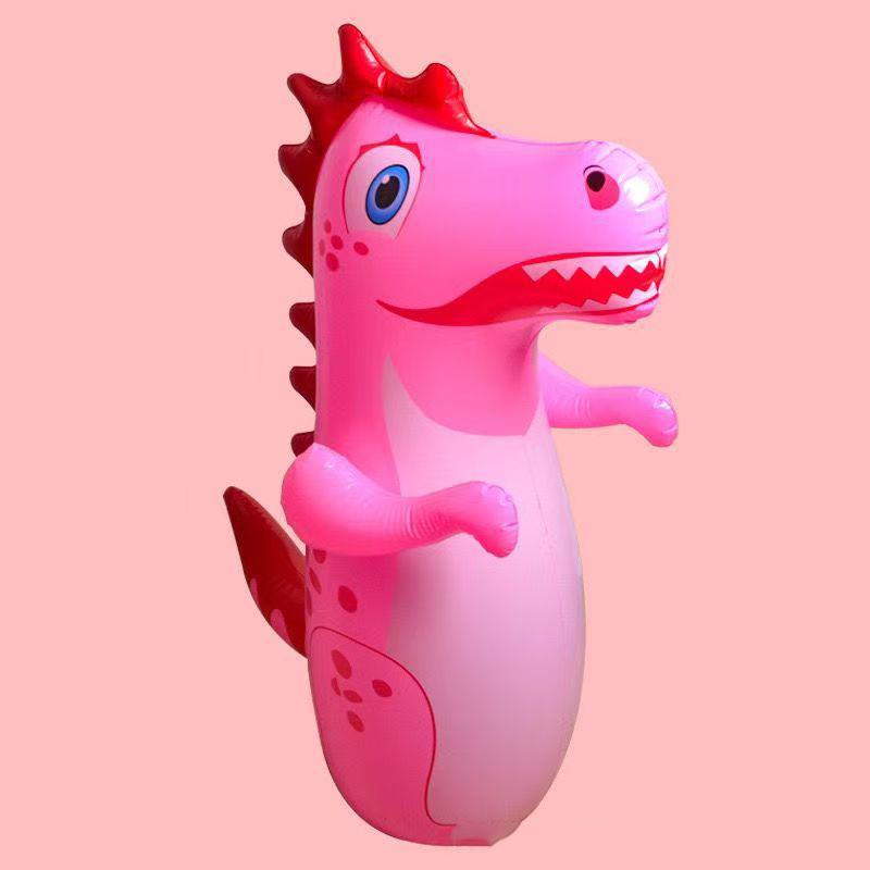 Kids Tumbler Inflatable Standing Punching Boxing Bag Air Stuffed Dinosaur Children Beach Activity Supply Family Party Toy