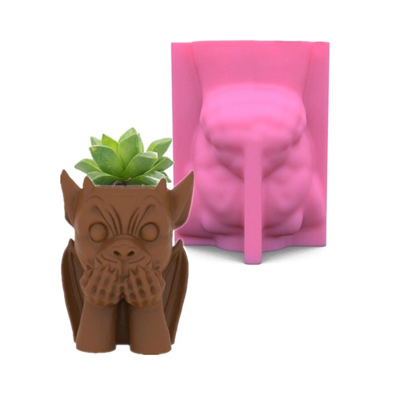 

Смешной Дьявол Бетон Силиконовая Форма Суккулентный Цветочный Горшок Глиняный Цемент Гипсовые Формы DIY Домашний Сад Цветочный Горшок Форма