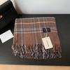 Autumn Winter Plaid Scarf Women Men Retro Black Checkered Warm Fringe Scarf Korean Fashion Soft Thick Shawl For Unisex Lady Male
