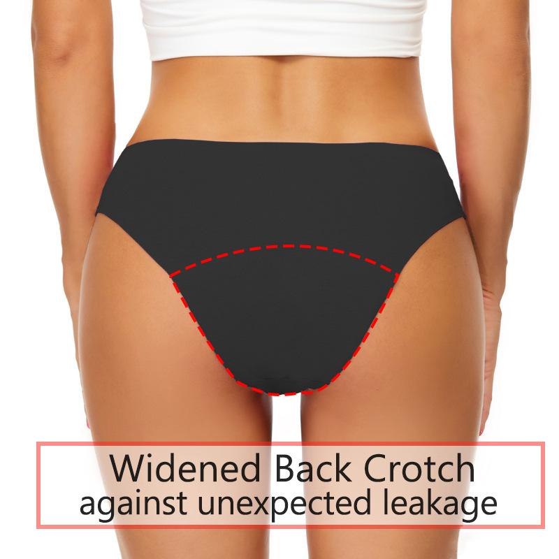 Women's Spring and Summer Sexy No Trace Ice Silk Four Layers of Waist Physiological Underwear