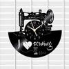 Sewing Machine Vinyl Record Wall Clock Tailor Home Decoration Silent Watch Clothing Sewing Machine Art Tailor's Best Gift Clock