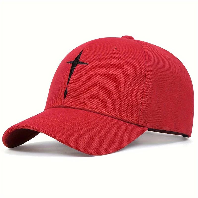Unisex Personality Cross Embroidery Baseball Caps Spring and Autumn Outdoor Adjustable Casual Hats Sunscreen Hat Sports Cap