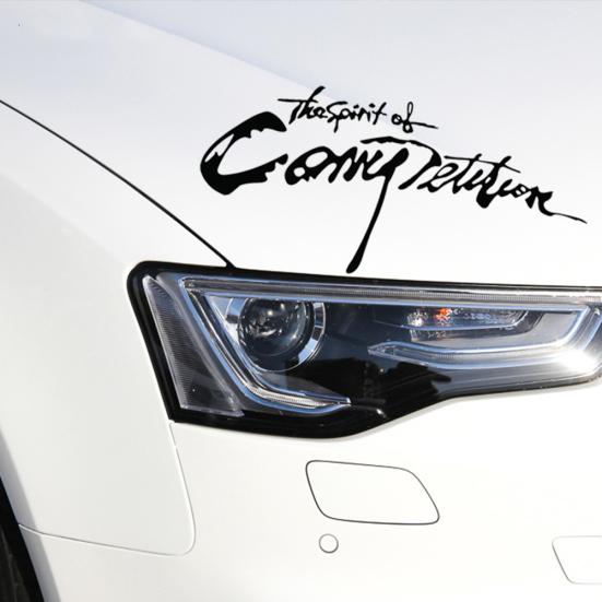 The Spirit of Competition Letter Reflective Racing Car Decoration Sticker Decal