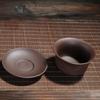 Yixing Zisha Bamboo Leaf Gaiwan Tea Bowl - Set of 2
