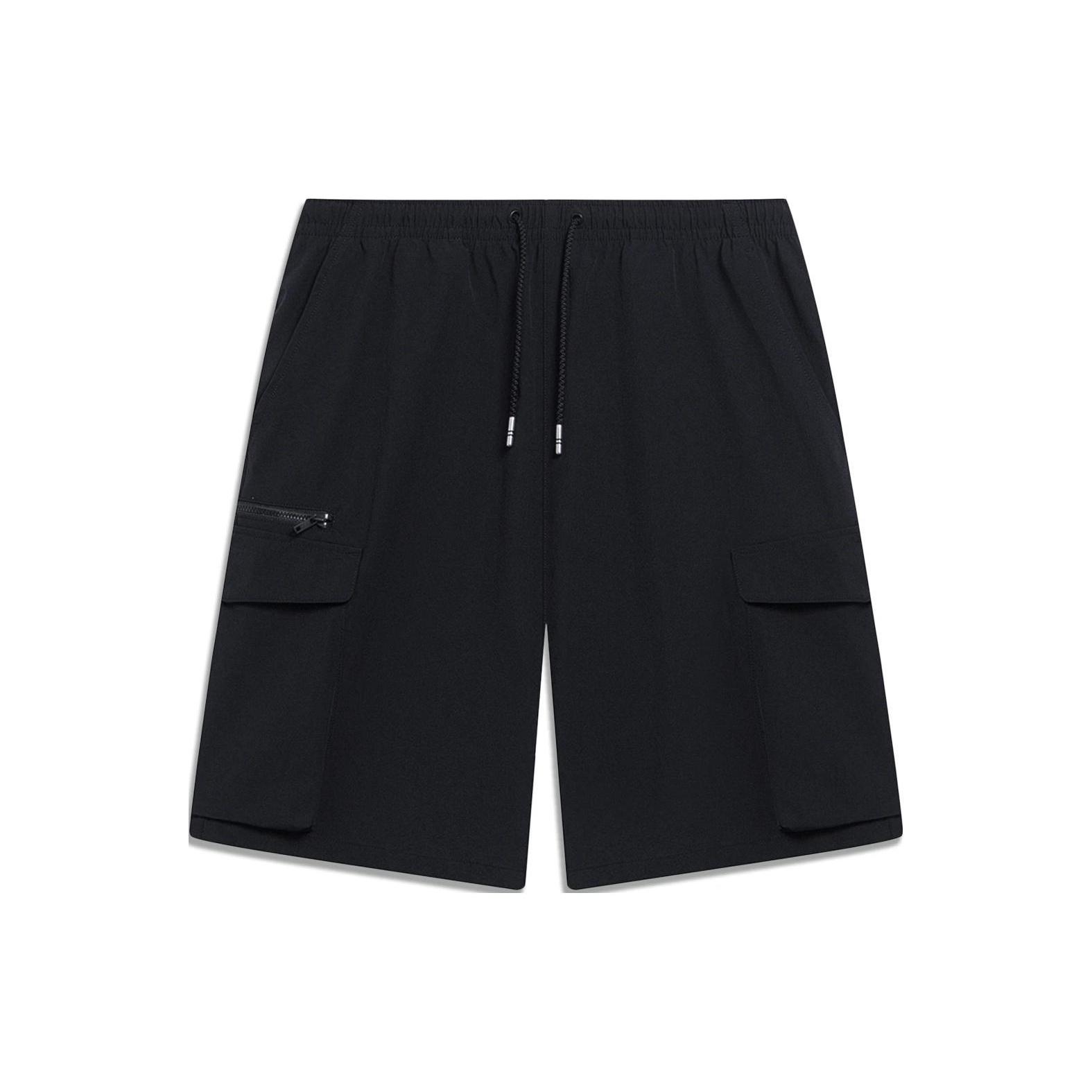 Li-Ning Lifestyle Cotton Shorts  Black  Men s AKST071-2 XL