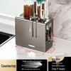 Multifunctional Kitchen Knife & Utensil Holder - Countertop & Wall-Mountable Storage Rack
