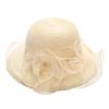 Foldable Wide Brim Sun Hat for Women Summer Organza Beach Hat Lightweight Breathable UV Protection Packable Travel Hat