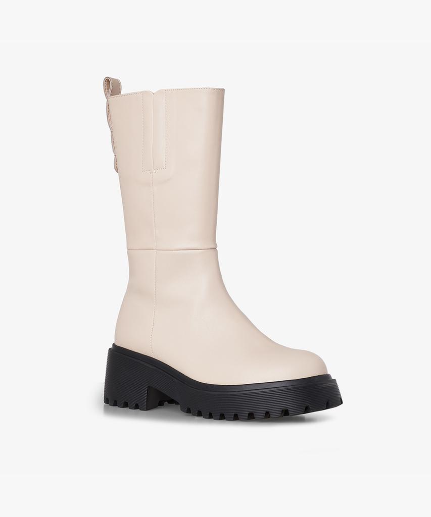 Saera Round Toe Platform Basic Boots K56F700