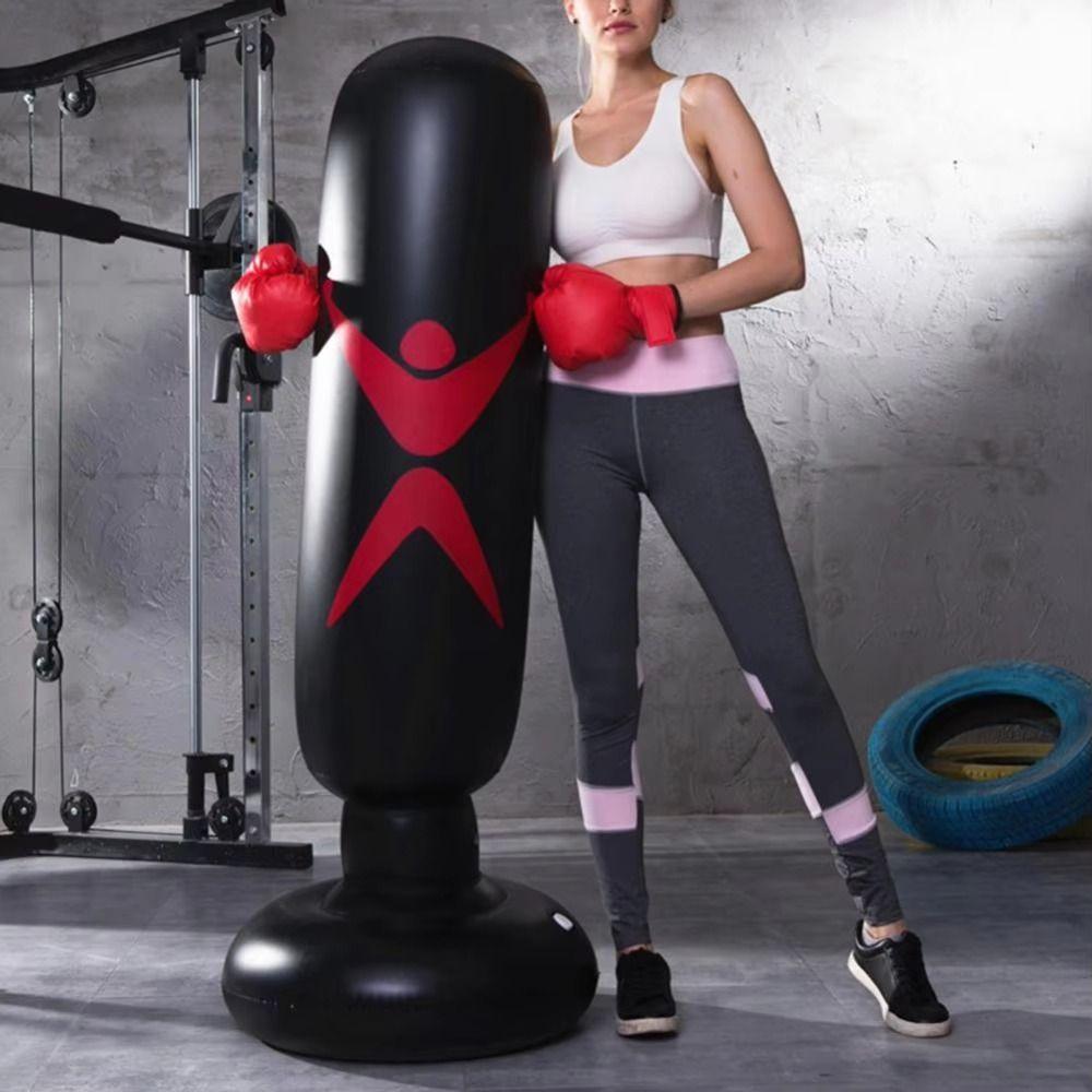 Training Inflatable Boxing Bag 160cm Inflatable Punching Stand Boxing Punching Bag Adult