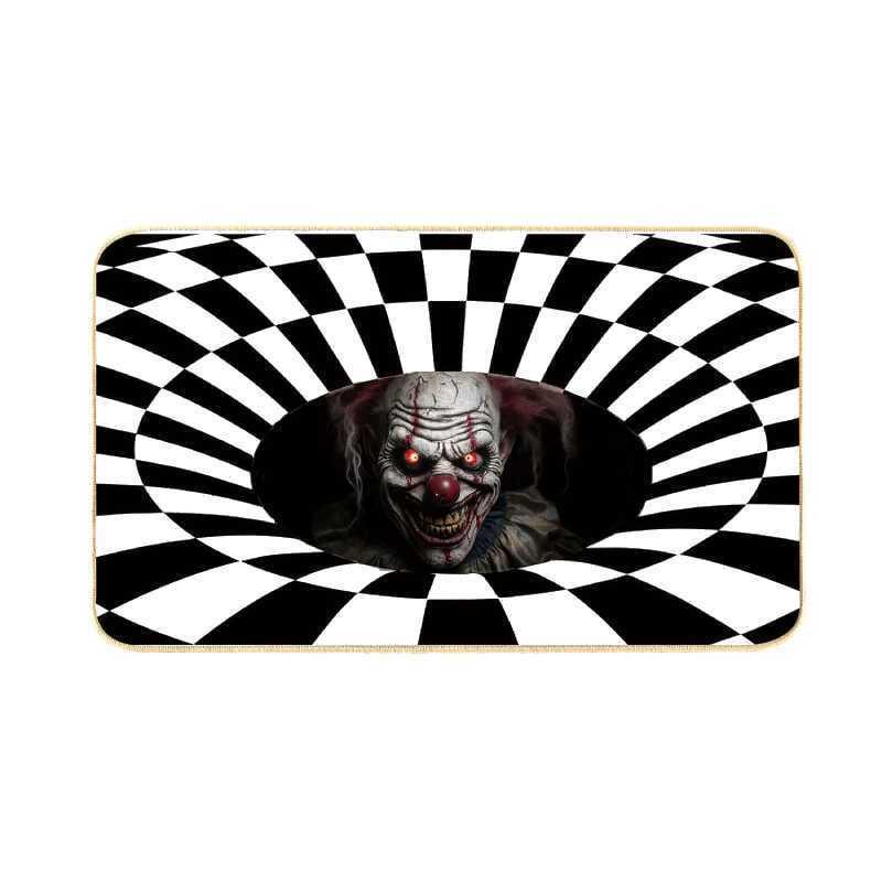 American Halloween Clown Crystal Velvet Doormat - Dirt & Wear Resistant Home Decor