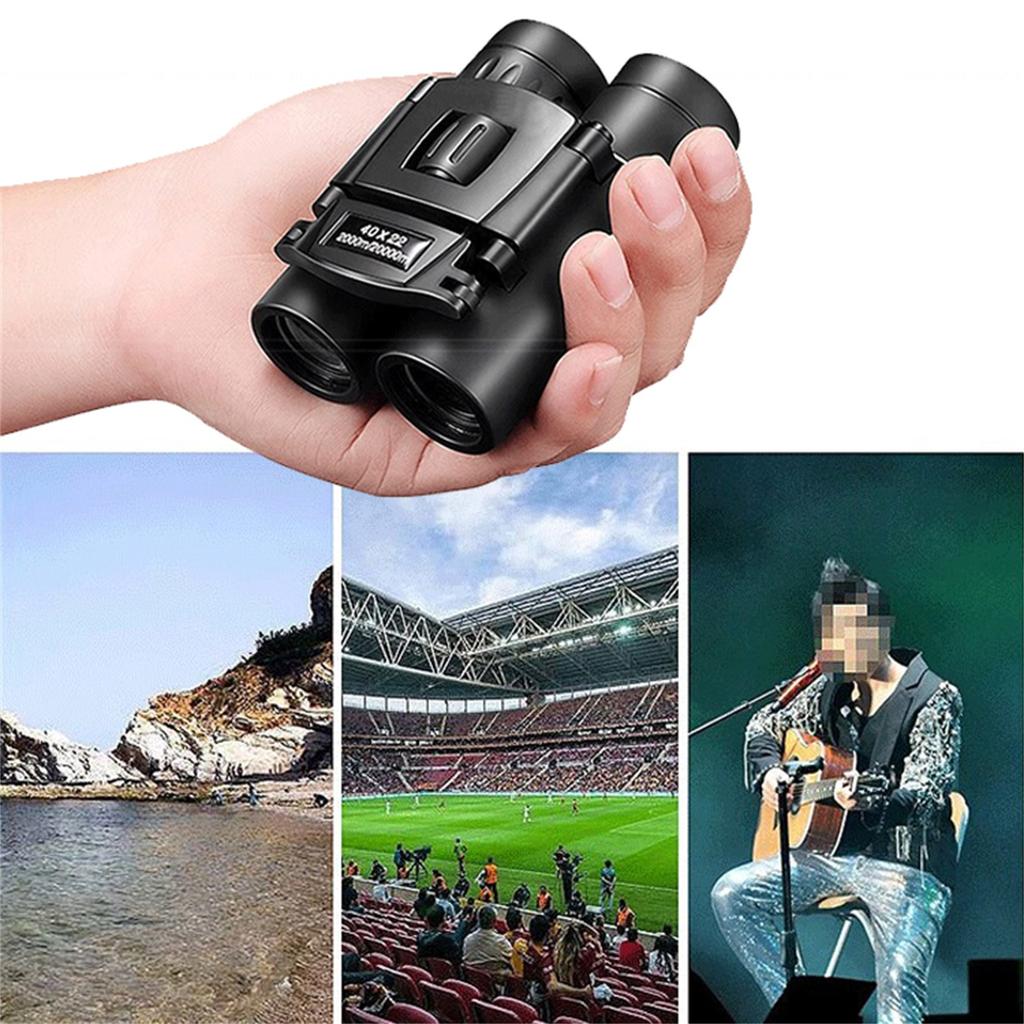 Compact 8x21 Folding Binoculars Lightweight Portable Outdoor Optics for Bird Watching Hiking Travel and Sporting Events