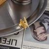 Yori Statement Stainless Steel Angel Wings Open Ring Fashion Trendy Waterproof Daily Jewelry Gift Wholesale 2025 New